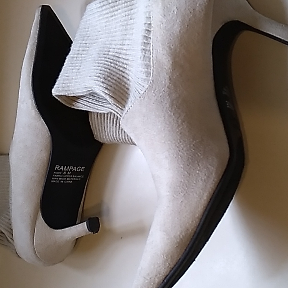 Vintage, Rampage, Fabric, Upper Balance, Beige Boots, beautiful - Picture 5 of 11